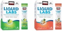 Bundle of FORCE FACTOR Liquid Labs Electrolytes Powder, Hydration Packets to Make Electrolyte Water with Vitamins, Minerals, and Antioxidants. Lemon-Lime Flavor + Tropical Fruit Flavor, 40 Stick Packs