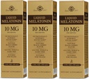 Solgar Liquid Melatonin 10 mg, Natural Black Cherry Flavor - 2 fl oz, Pack of 3 - Great for Jet Lag - Vegan, Gluten Free - 177 Total Servings
