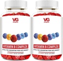 VITA GLOBE B Complex Gummy Vitamins - Strawberry Flavor with Vitamin C, Niacin, B6, B12 & Biotin for Energy, Heart Health and Brain Support, 120 Count (Pack of 2)