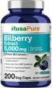 NusaPure Bilberry Extract 5,000mg 200 Vegetarian caps (Non-GMO, Vegan)