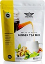 Ginger Lemon Herbal Tea Powder – Refreshing Blend with Licorice, Turmeric, Decaf Green Tea, Vitamin C – Caffeine-Free, Vegan, Gut-Friendly Detox Tea – 50 Servings