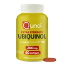 Qunol 200mg Ubiquinol, Powerful Antioxidant for Heart and Vascular Health, Essential for energy production, Natural Supplement Active Form of CoQ10, 60 Count