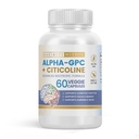 Alpha GPC + Citicoline 60 Ct, 1600mg Concentrated Formula- 99%+Highly Purified & Bioavailable Nootropic-Cognitive Enhancer, Supports Memory, Brain Function, Boosts Focus, Mood & Energy