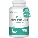 NutraBulk Melatonin 10 mg Tablets – Quick Release Natural Nighttime Sleep Aid for Adults. (300 Count)