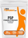 BulkSupplements.com Pyridoxal 5 Phosphate Powder - P-5-P Vitamin B6 Supplement, P-5-P 50mg - P5P Supplement, Gluten Free, 50mg of per Serving, 250g (8.8 oz) (Pack of 1)