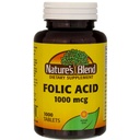 Nature's Blend Folic Acid 1000 mcg - 1000 Tablets Pack of 3