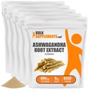 BulkSupplements.com Ashwagandha Root Extract Powder - Ashwagandha Powder, Herbal Supplement - Vegan & Gluten Free, 600mg per Serving, 1kg (2.2 lbs) (Pack of 5)