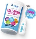 Ikigai Collagen with NAD+ (30 Servings) - Non-GMO, Gluten-Free, Paleo, Kosher - No Flavor, Includes Free Drink Mixer
