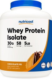 Nutricost Whey Protein Isolate (Chocolate Peanut Butter, 5 Pound) Protein Powder