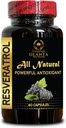 RESVERATROL Extract - Immune Support Capsules, Energy and Metabolism Support, Antioxidants for Immunity, Energy Support and Immune boosters - 1 Bottle 60 Capsules