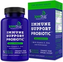 lovebug PROBIOTICS Immune Support Daily Probiotic for Men & Women, 40 Billion CFU & 6 Strains, Includes Vitamin C, Zinc & Echinacea, 30 Capsules, Vegan & Non-GMO