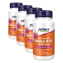 NOW Supplements, Methyl B-12 (Methylcobalamin) 10,000 mcg, Nervous System Health*, 60 Lozenges (Pack of 4)