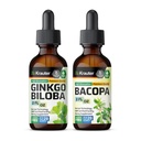 Bacopa Tincture 2 Fl. Oz. & Ginkgo Biloba Tincture 2 Fl. Oz.