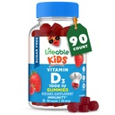 Lifeable Sugar Free Vitamin D for Kids 1000 IU – Great Tasting Natural Flavor Gummy Supplement – Gluten Free Vegetarian Chewable – for Strong and Healthy Bones, for Children, Teen, Toddler, 90 Gummies