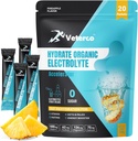 Hydration Electrolyte Powder, Electrolyte Drink, Hydration Supplement Drink Mix, Hydration Packets with Vitamin & Mineral, Keto Friendly, Vegan, Non-GMO, No Sugar, Pineapple Flavor (20 Sticks)