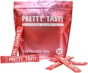 Pretty Tasty Raspberry Radiance Collagen Tea - Stick Pack Pouch, Sun-Kissed Raspberry Blend, Beauty and Wellness, 10g Collagen Peptides Mix, 30 Count