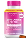 Pink Stork Sunflower Lecithin Supplement - 1200 mg for Clogged Milk Ducts - Breastfeeding Essentials for Postpartum Moms - Supports Breast Milk Flow - 60 Softgels