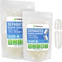 XPRS Nutra Gelatin Size 4 Separated Capsules - 500 Count Clear Small Empty Capsules Separated in Bags - DIY Fillable Pill Caps - Size 4 Gel Do-It-Yourself Vitamin and Supplement Filling