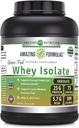 Amazing Formulas Grass-Fed Whey Protein Isolate | 25 Grams Protein Per Serving | 5 Lbs (2.26 Kg) | 5.7 Grams BCAA | Made in USA (5 Lb, Chocolate)