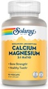 SOLARAY Calcium Magnesium Supplement, Magnesium & Calcium Supplements for Women and Men, 2:1 Ratio, Bone Health & Strength, Vegan, High Absorption, 60-Day Guarantee, 22 Servings, 90 VegCaps