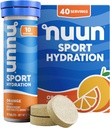 Nuun Sport: Electrolyte Drink Tablets, Orange, 10 Count (Pack of 4)