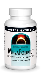 Source Naturals MegaFolinic 800mcg - 60 Tablets