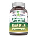 Amazing Formulas Echinacea with Goldenseal Supplement | 450 Mg | Veggie Capsules | Non-GMO | Gluten Free | Made in USA (1 Pack, 250 Count)