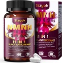 11-in-1 NMNH (Dihydronicotinamide Mononucleotide), 600mg per Serving, NAD+ Supplement with Resveratrol, CoQ10 to Support NAD+ Levels, NMNH Supplement for Anti-Aging, 60 Count, 30 Day Supply-107