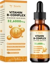 Vitamin B Complex Liquid with Vitamin B1, B2, B3, B5, B6, B7, B9, B12-2 Fl. Oz.