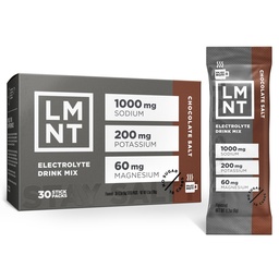 LMNT Zero Sugar Hot Chocolate or Coffee Mixer - Chocolate Salt | Drink Mix | 30-Count