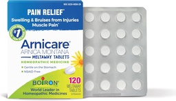 Boiron Arnicare Tablets for Pain Relief from Muscle Pain, Joint Soreness, Swelling from Injury or Bruises - 120 Count