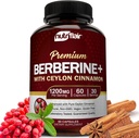 NutriFlair Premium Berberine HCL 1200mg, 60 Capsules - Plus Pure True Ceylon Cinnamon, Supplements Pills, Immune System Support