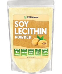 XPRS Nutra Soy Lecithin Powder Food Grade Fat Emulsifier - Suitable for Cooking, Baking and More - Vegan Friendly Soy Lecithin Powder Cooking Aid (16 Ounce)