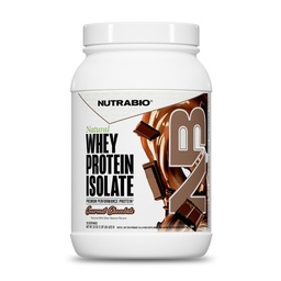 NutraBio Natural Whey Protein Isolate Protein Powder, 25g Protein with Complete Amino Acid Profile, Non-GMO, Soy & Gluten Free, Low Carb, Low Calorie - 20 Servings- Chocolate