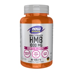 NOW Foods Sports Nutrition, HMB (β-Hydroxy β-Methylbutyrate), Double Strength 1,000 mg, 90 Tablets