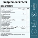 Probiotics Women Men Gut Health: Digestive Health Immune Support Bloating Relief Shelf Stable Strains 35B CFUs per Capsule Complex with Prebiotics Postbiotics Quercetin & Curcumin Dietary Supplement