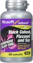 MASON NATURAL Menopause Trio: Black Cohosh, Flaxseed, & Soy (Extended Release) - May Alleviate Hot Flashes & Night Sweats*, Supports Healthy Hormone Balance*, 30 Caplets