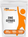 BulkSupplements.com Zinc Citrate Powder - Zinc Supplements, Mineral Supplement, for Immune Support - Gluten Free, 100mg per Serving, 500g (1.1 lbs) (Pack of 1)