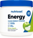 Nutricost Energy Complex (Green Apple) (60 Servings) - Clean Energy Powder, 300g Dietary Supplement