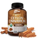 NutriFlair Organic Ceylon Cinnamon Supplement 1200mg, 120 Capsules - USDA Certified - Non-GMO, Gluten Free Powder, Antioxidant Pills