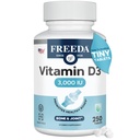 FREEDA Pure Vitamin D3 3000 IU – Higher Daily Strength – Bone Health, Joint, Muscle & Immune Support – VIT D3 Vitamin D Supplement for Women & Men – 75 mcg 3,000 IU Easy-to-Swallow (250 Tiny Tablets)