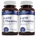 5-HTP 100mg with L-Theanine 400 mg Formula for Stress Relief and Relaxation Support for Teens and Adults with Vitamins B6 - B12 and Magnesium Bisglycinate - Doctor Formulated – without stearates.