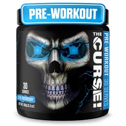 JNX SPORTS The Curse! Blue Raspberry Pre Workout Powder with Creatine – Extreme Energy Preworkout for Men & Women – 30 Servings – L Citrulline, Beta Alanine & Caffeine for Pump, Strength & Focus