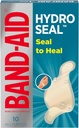 BAND-AID Brand Hydro Seal Adhesive Waterproof Bandages, Hydrocolloid Gel Patch for First Aid, Faster Healing for Minor Blisters, Cuts & Scrapes, 10 Count