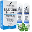 White Ink Breathe | Natural Essential Oil Inhaler Eucalyptus Peppermint | Congestion | Allergy | Focus | Aromatherapy Sinus Relief (2)