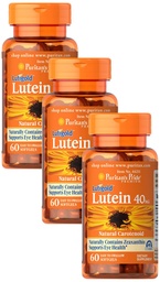 Puritan's Pride Lutein 40 Mg with Zeaxanthin, Helps Support Eye Health*, Whole Bean, 60 Ct, (Pack of 3)