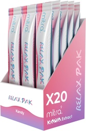 Mitra9 Kava Powder RelaxPak - Kandy Kava Extract Powder Packets | Mood Enhancer | Plant Based | Promotes Natural Calm & Clarity | Easy Open Single-Serving Stick (20)