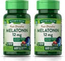 Nature's Truth Melatonin 12 mg, Natural Berry Flavor, 60 Count, Multi (Pack of 2)
