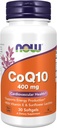 NOW Foods Supplements, CoQ10 400 mg, Pharmaceutical Grade, All-Trans Form produced by Fermentation, 30 Softgels