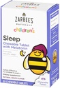 Zarbee's Kids 1mg Melatonin Chewable Tablet, Drug-Free & Effective Sleep Supplement, Easy to Take Natural Grape Flavor Tablets for Children Ages 3 and Up, 30 Count